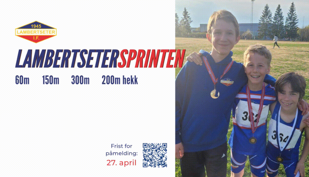 Oppdatert tidsskjema for Lambertsetersprinten